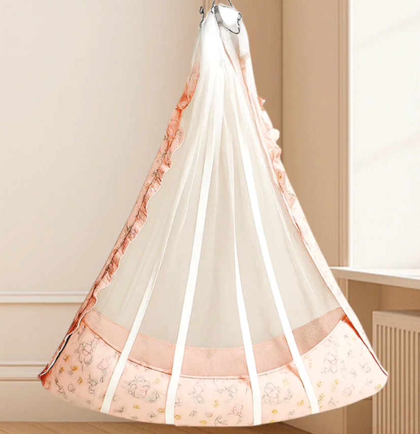 Angel Baby Cradle With Spring And Pilllow- Hanging Newborn Cradle