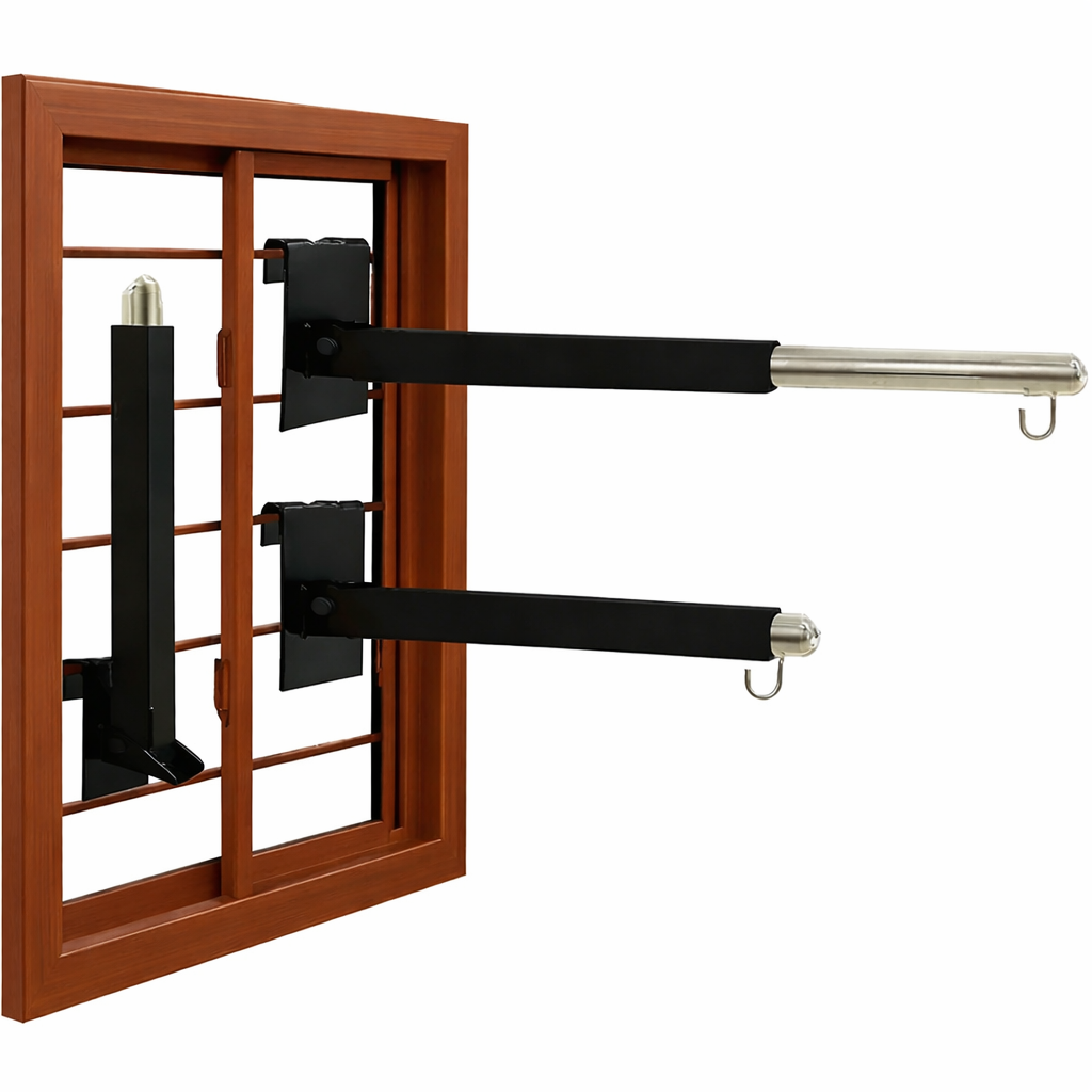 Adjustable Window Cradle Hanger - Heavy Duty Steel Baby Swing Support