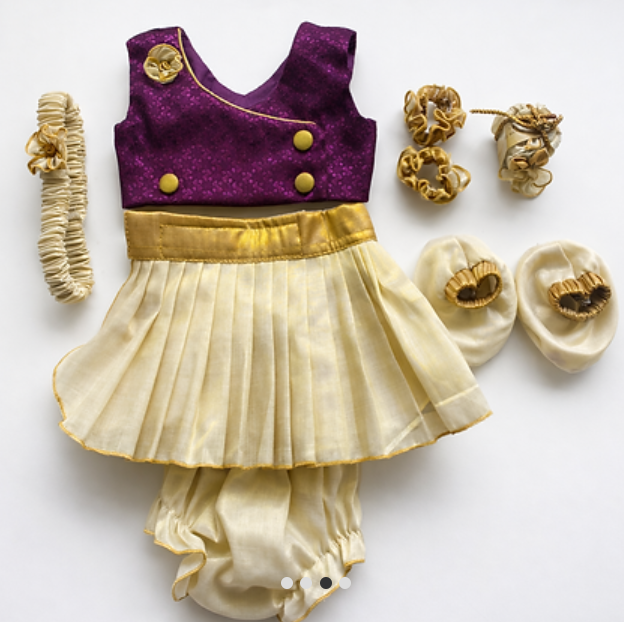 Noolukett premium set| Skirt and top | Baby girl | 28th day ceremony