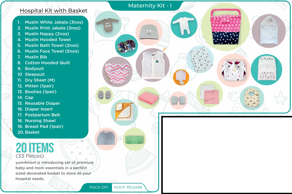 MyMa New Born Hospital Kit with Basket