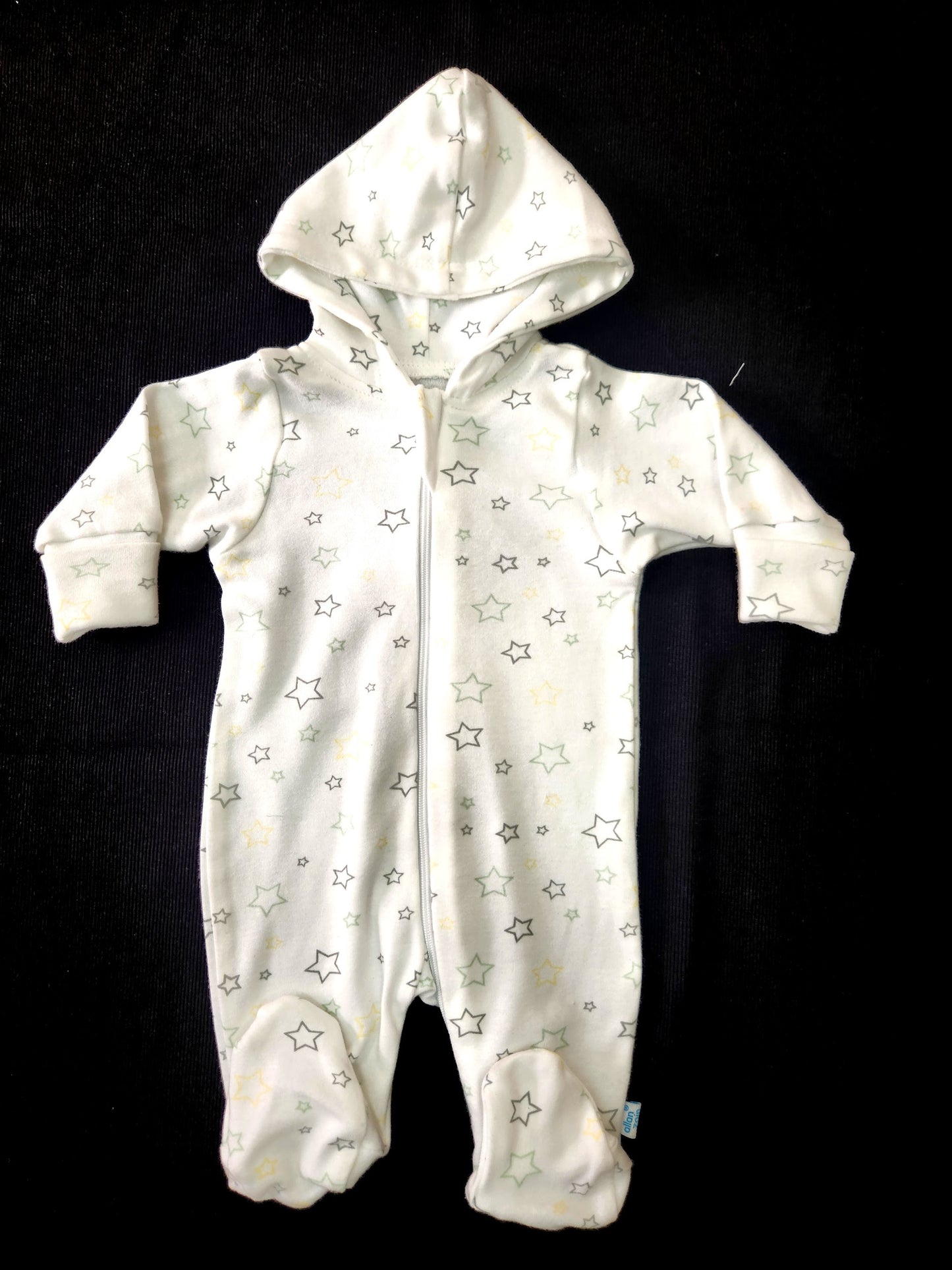 Sleep suit with hood     (Pre,NB,0-3,3-6)